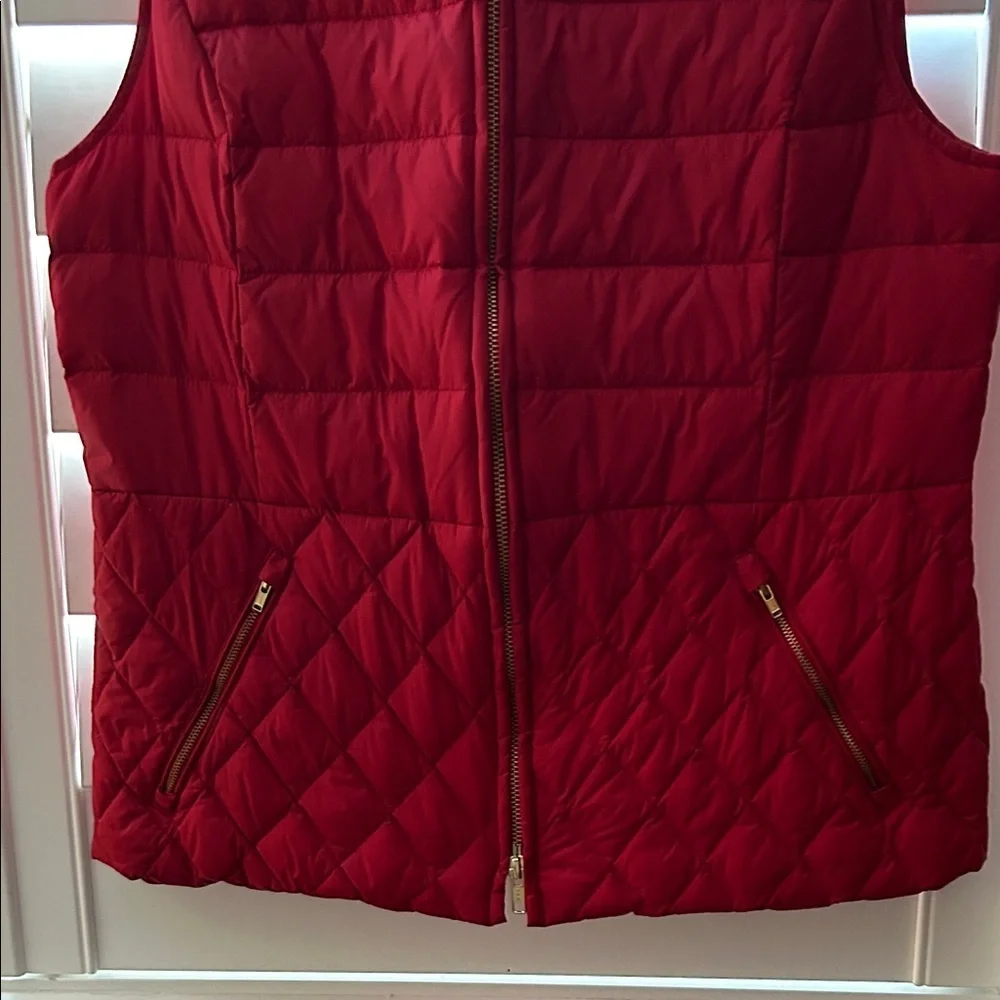 Talbots Quilted Vest in Vibrant Red - Picture 4 of 7